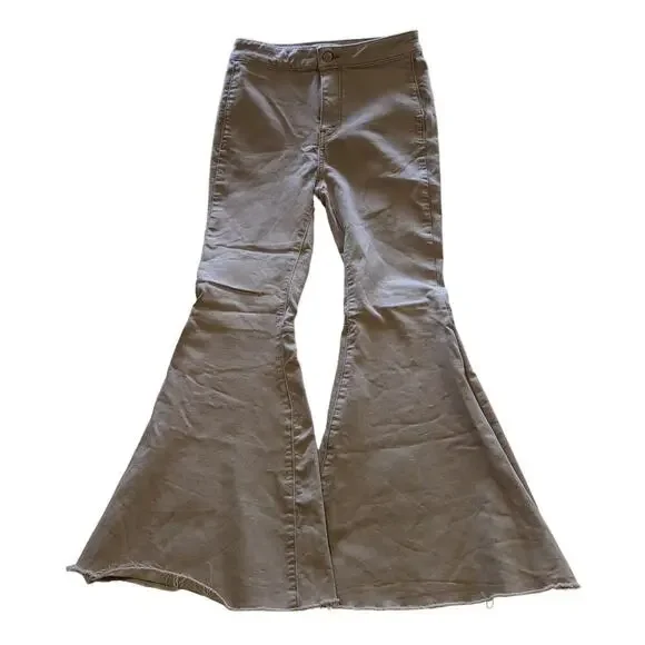 WE THE FREE Just Float On Super Flare Raw Hem High Waist Size 26 Jeans - Picture 1 of 8